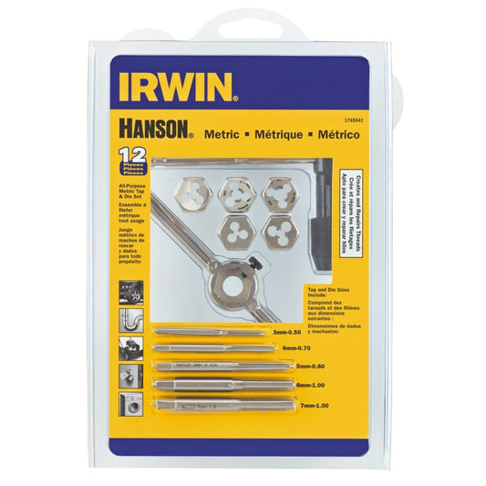 TAP&DIE 3-7MM SET 12PC