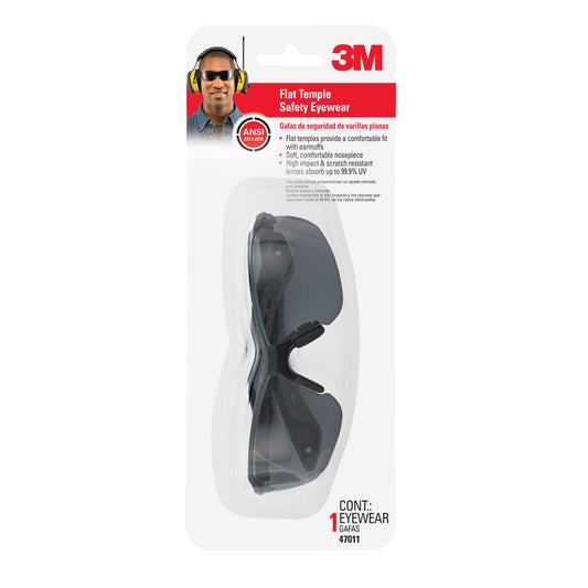 SAFTY GLS FLAT TMPLE BLK