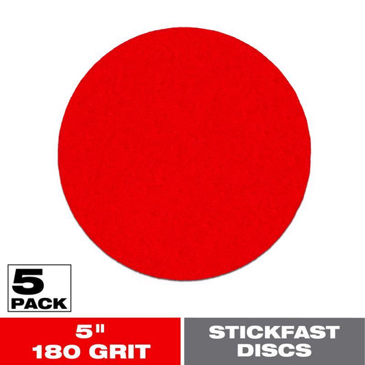 SAND DISC 5" 180GRIT 5PK