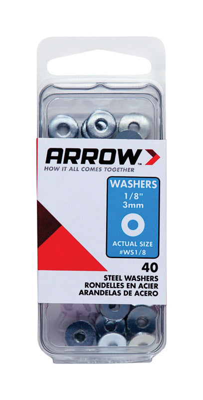 FLT WSHR STL 1/8"X 40PK