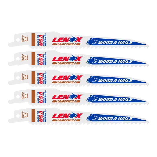 BLADE RECIP 6" 6T 5PK