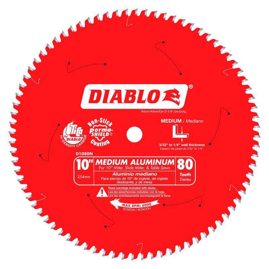 Diablo 10 in. D X 5/8 in. TiCo Hi-Density Carbide Circular Saw Blade 80 teeth 1 pk