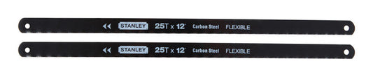 STANLEY 12 in. High Carbon Steel Hacksaw Blades 24 TPI 2 pk