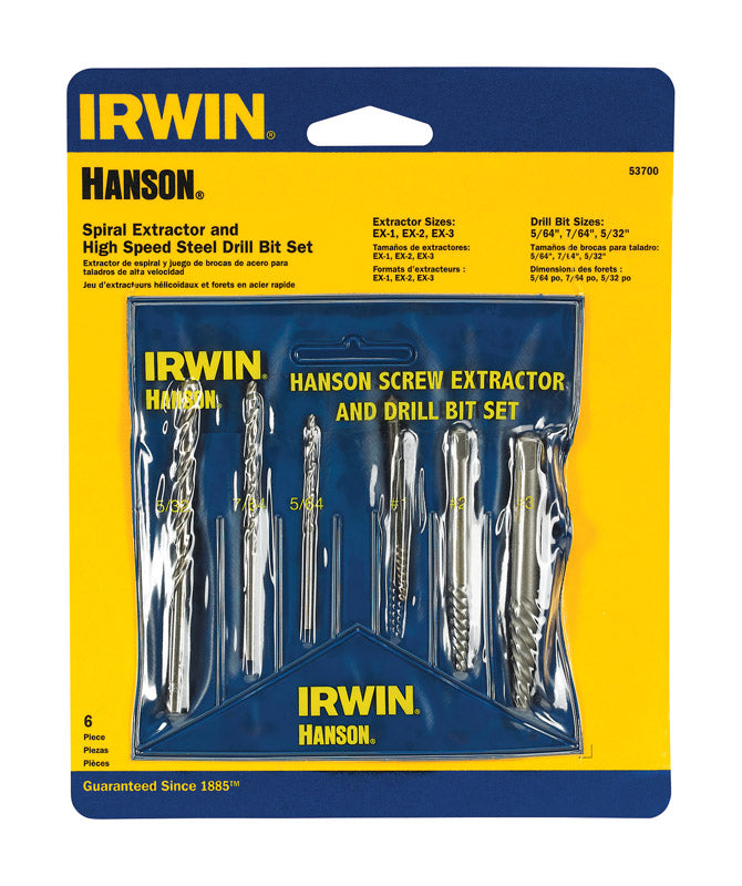 SCREW EXTRCT+DLBT SET 6P