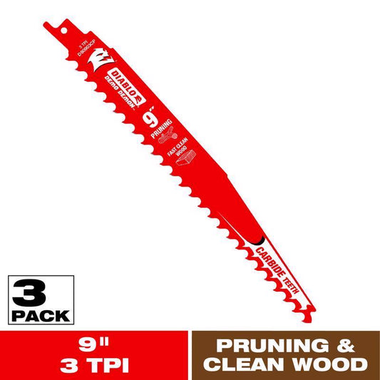 CARB RECIP BLD 9" 3T 3PK