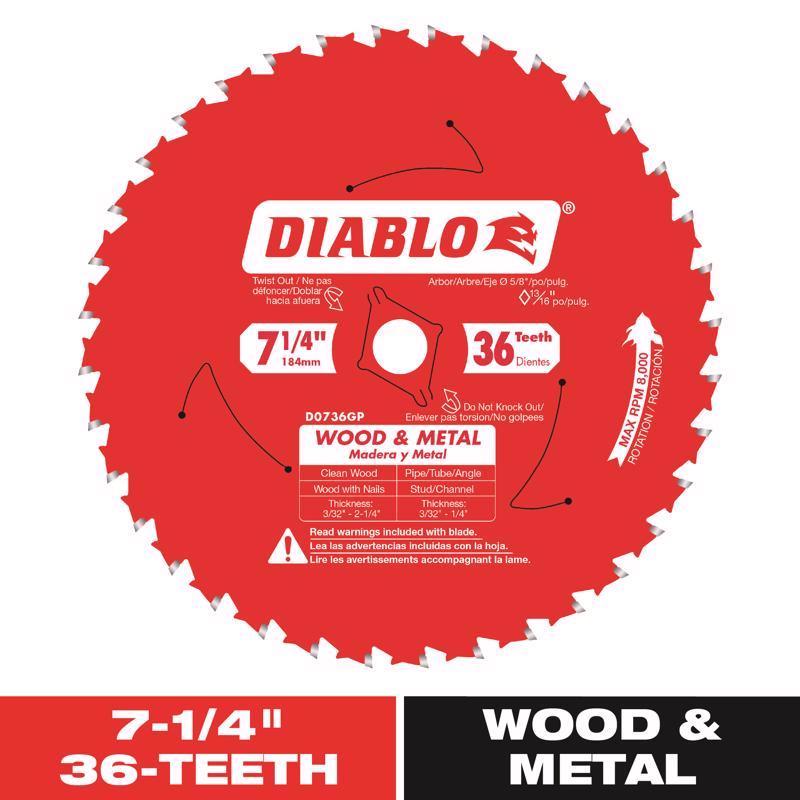 WOOD/STEEL SWBD 7.25"36T