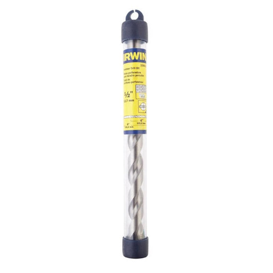IRWIN 1/2 in. X 6 in. L Chrome Vanadium Steel Percussion Drill Bit Straight Shank 1 pk