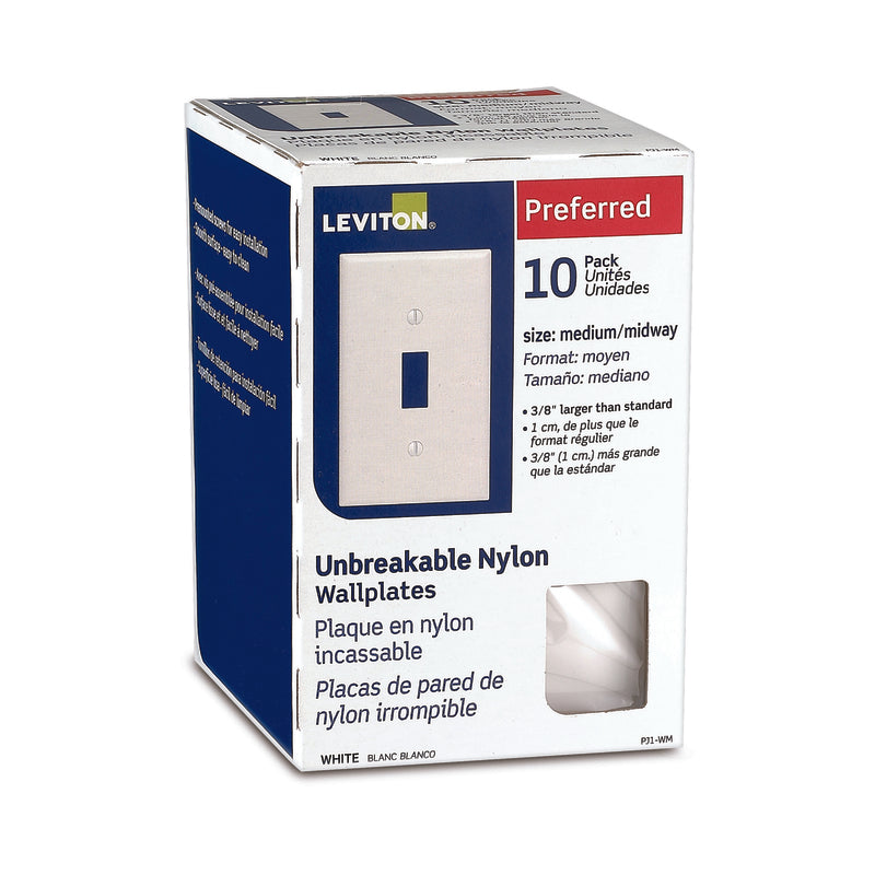 WALL PLATE 1G WHT TOGGLE