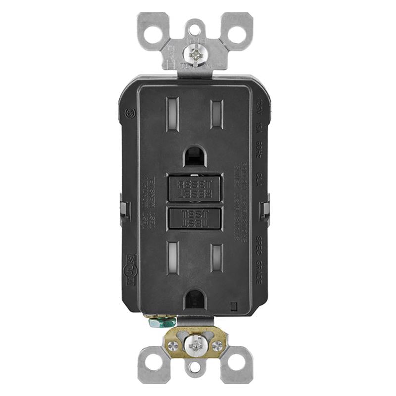 GFCI OUTLET DPLX 15A BLK