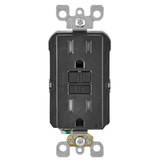 GFCI OUTLET DPLX 15A BLK