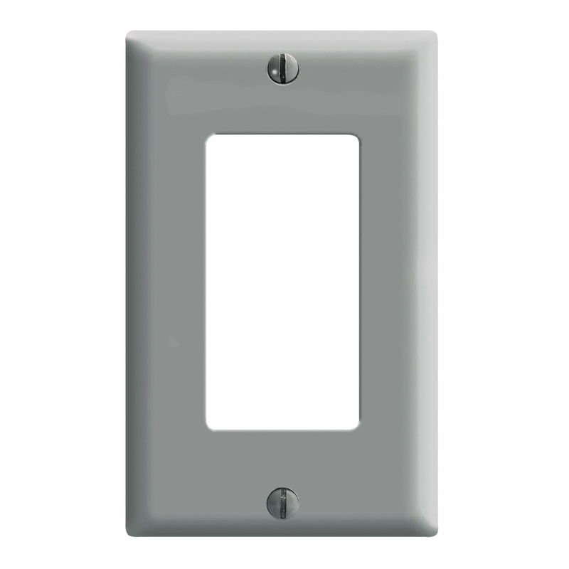 WALL PLATE 1G GRY DECOR