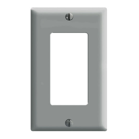WALL PLATE 1G GRY DECOR