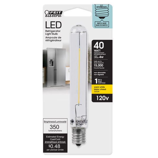 Feit T6.5 E17 (Intermediate) LED Bulb Bright White 40 Watt Equivalence 1 pk