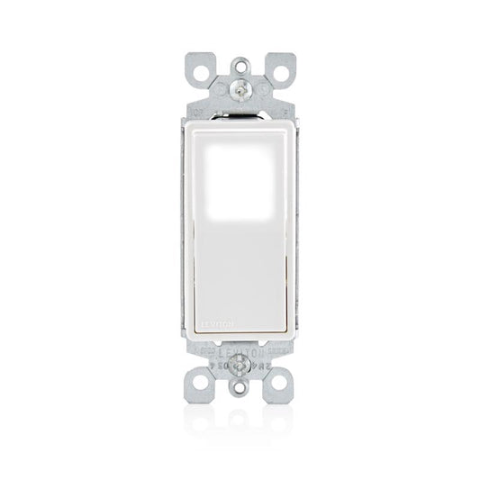3W ILLUM SWITCH RCKR WHT