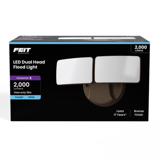 Feit LED Switch Hardwired LED Bronze Security Floodlight