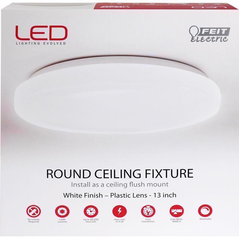 CEIL LIGHT ALUM 13.2"W