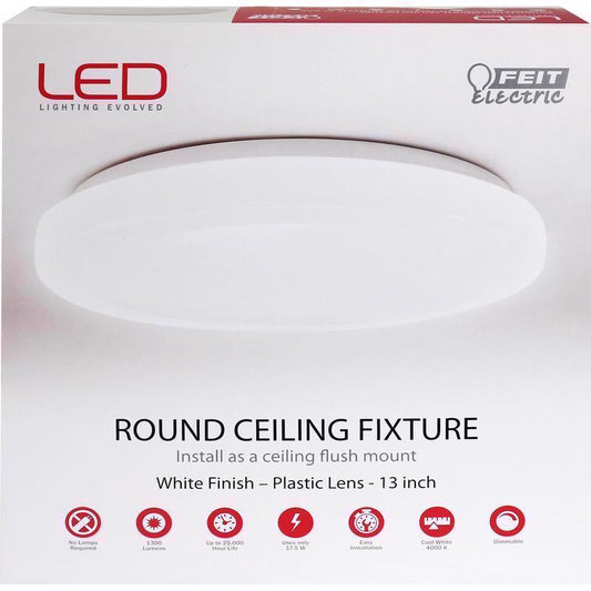 CEIL LIGHT ALUM 13.2"W