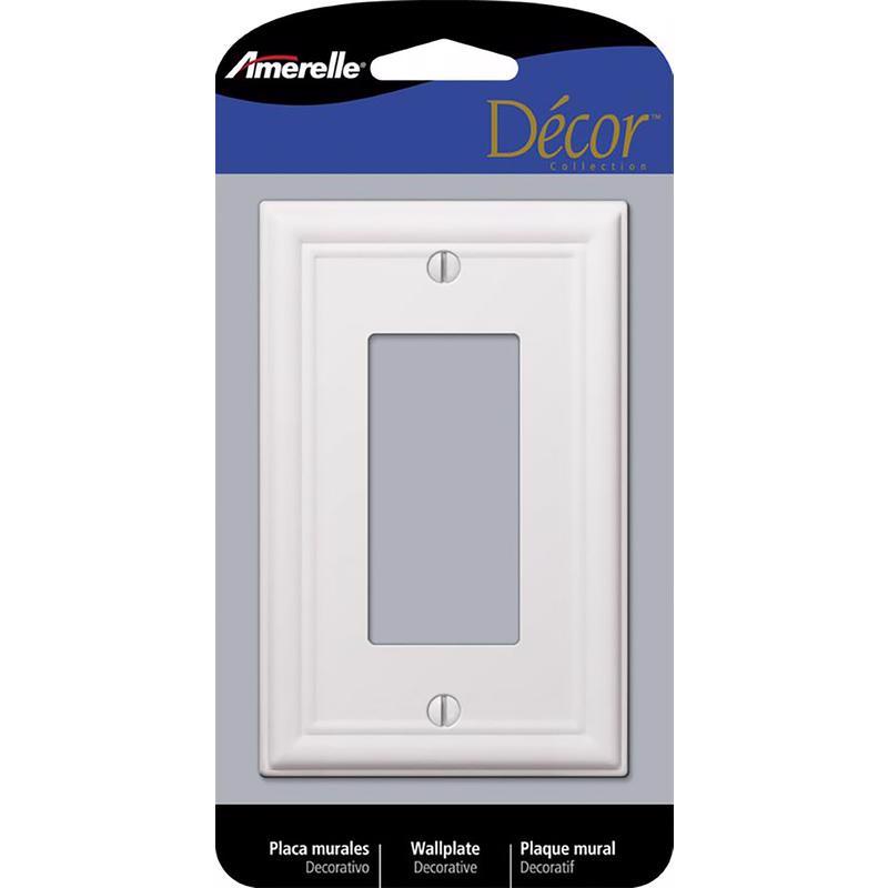 WALL PLATE 1G WHT DECOR