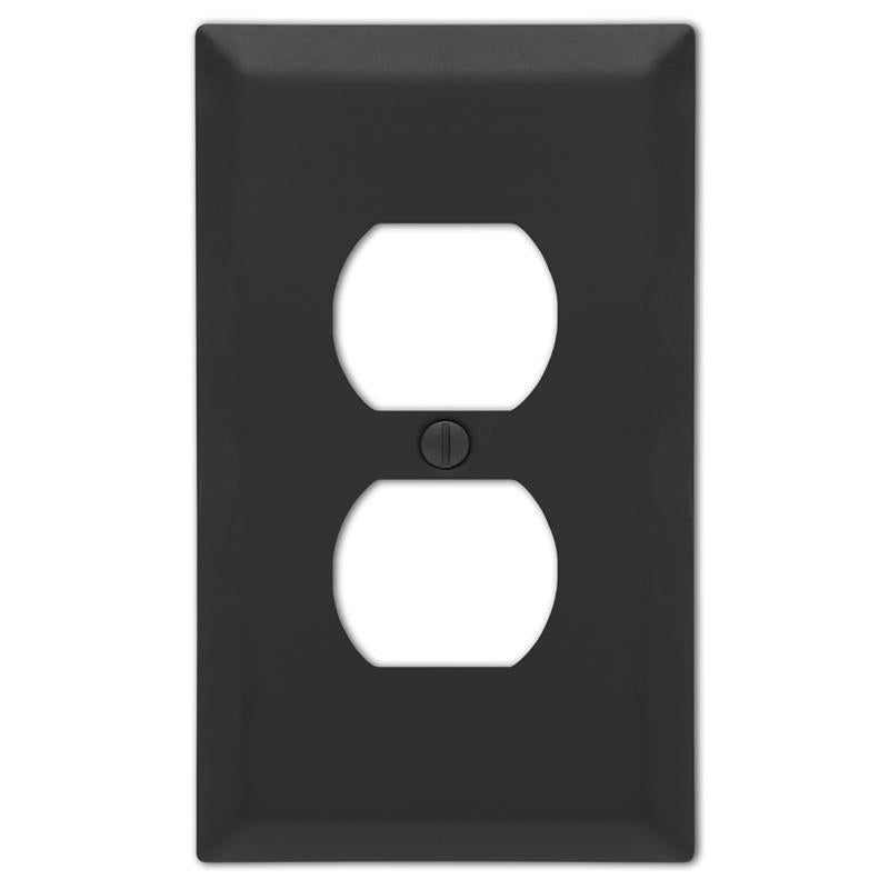WALL PLATE 1G BLK DUP