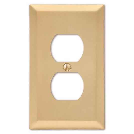 WALL PLATE 2G BRS DUP