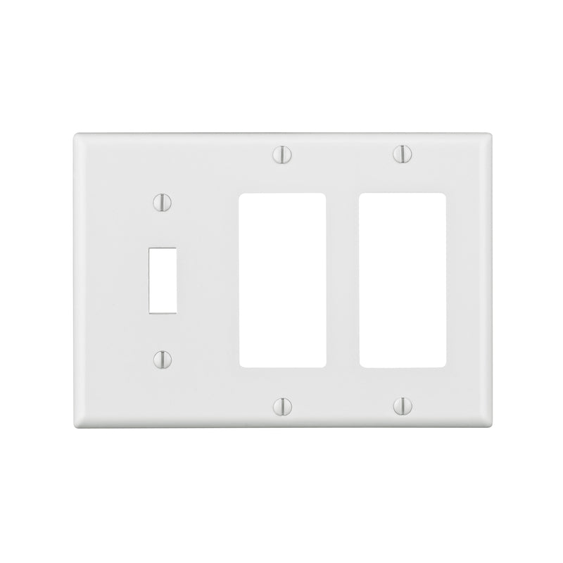 WALL PLATE 3G WHT DECOR/