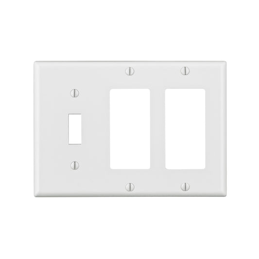 WALL PLATE 3G WHT DECOR/