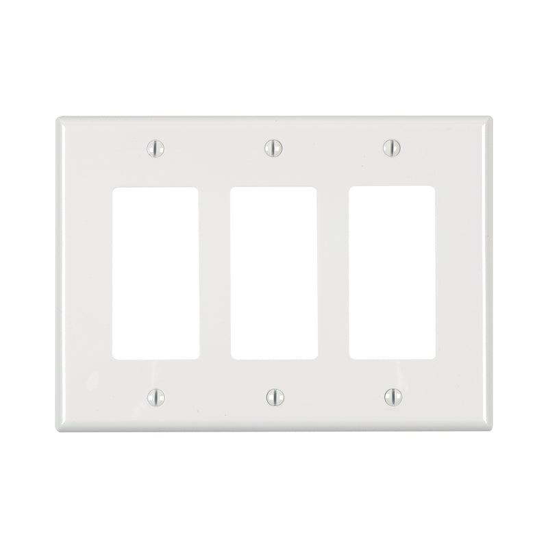 WALL PLATE 3G WHT DECOR