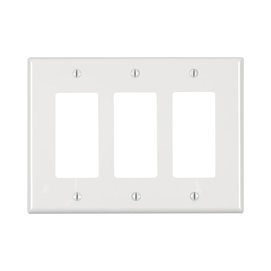 WALL PLATE 3G WHT DECOR