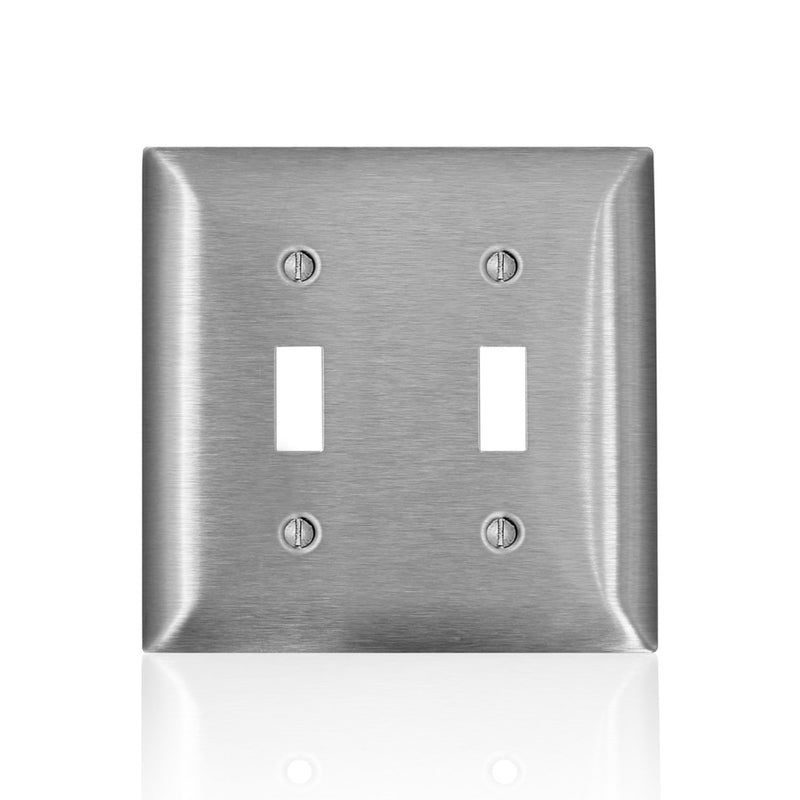WALL PLATE 2G SLV TOGGLE