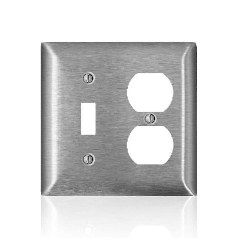 WALL PLATE 2G SLV DUP/TO