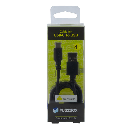 CABLE 4' BLK USBA/USBC