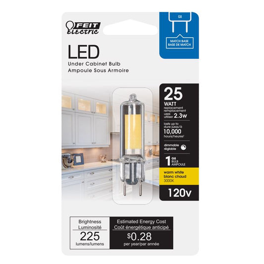 Feit T4 G8 LED Bulb Bright White 25 Watt Equivalence 1 pk