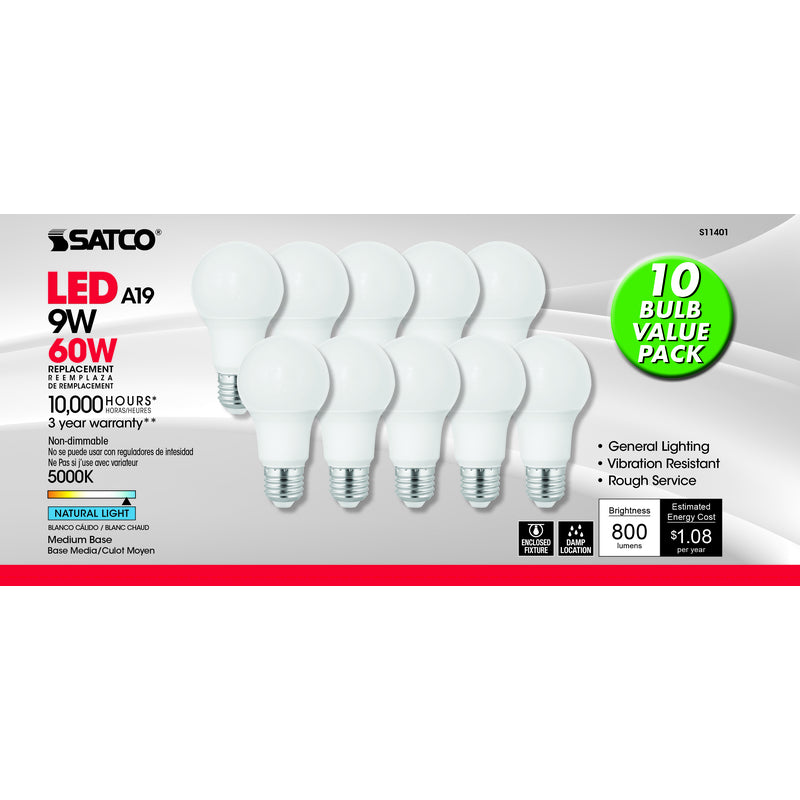 LED BULB A19 E26 9W