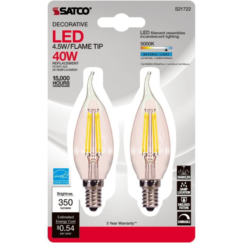 LED CA10 E12 NL 40W 2PK