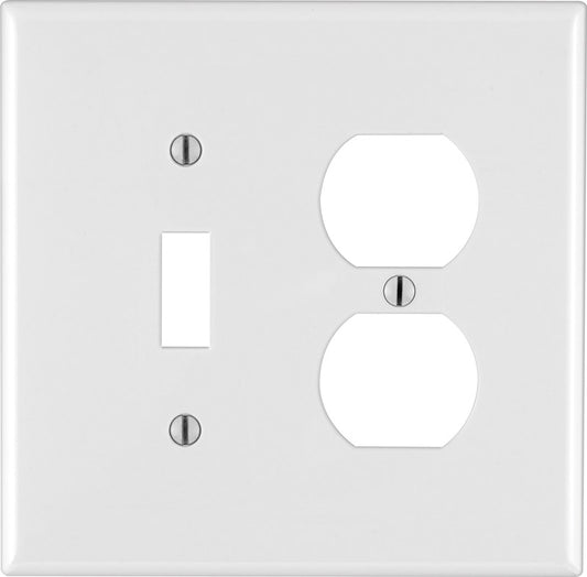 WALL PLATE 2G WHT DUP/TO