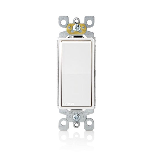 AC SWITCH RCKR WHT 1P