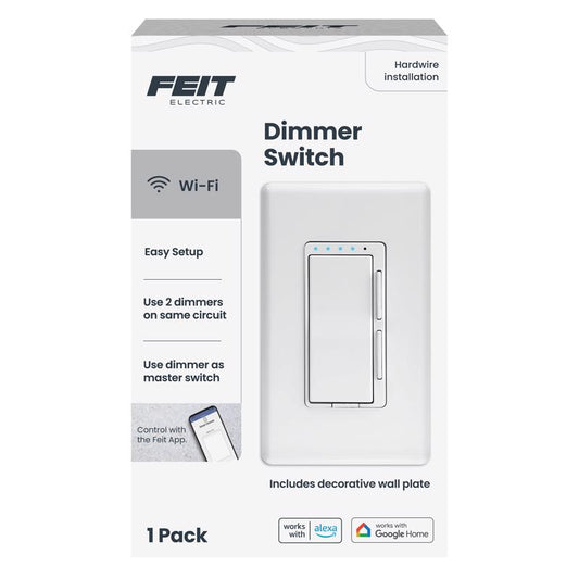 Feit Smart Home White 150 W Toggle Smart-Enabled Dimmer Switch 1 pk