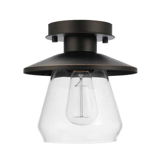 CEIL LIGHT BRNZ 8"W