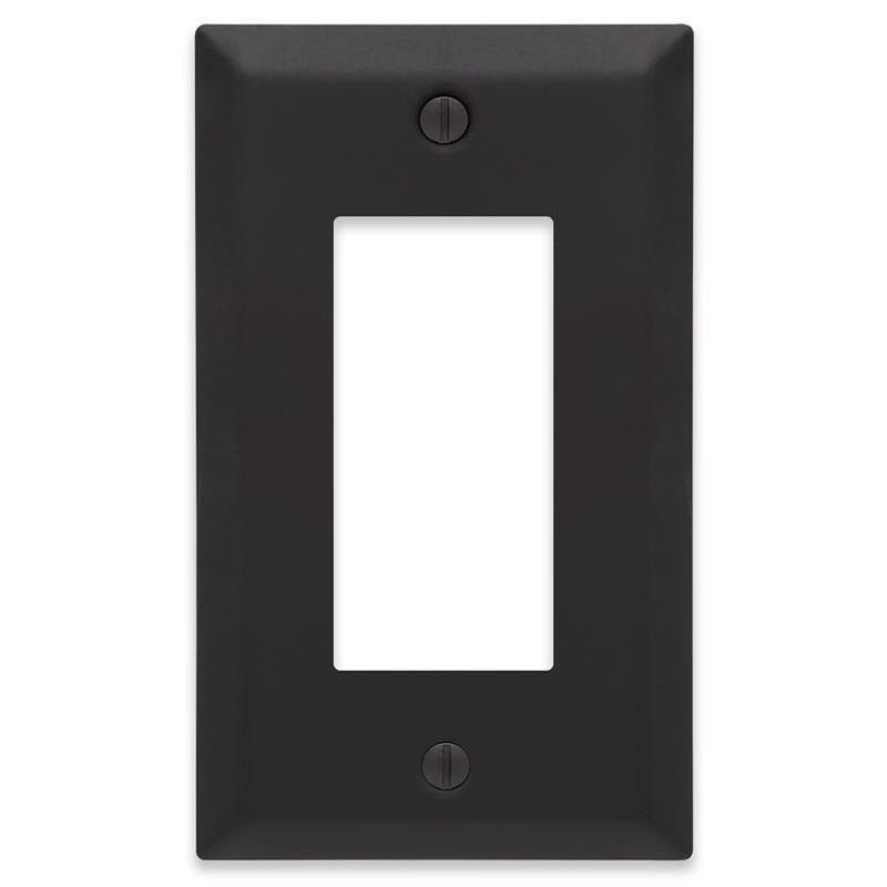 WALL PLATE 1G BLK DECOR