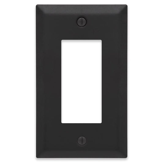 WALL PLATE 1G BLK DECOR
