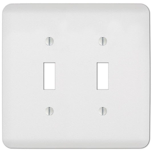 WALL PLATE 2G WHT TOGGLE