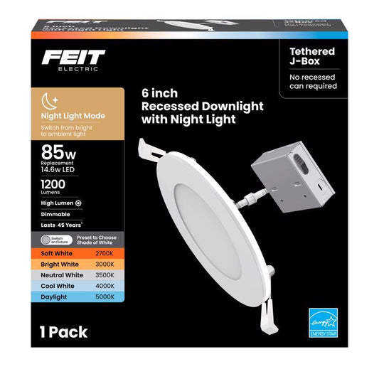 Feit LED Retrofits White 7 in. W Aluminum LED Canless Recessed Downlight 14.6 W