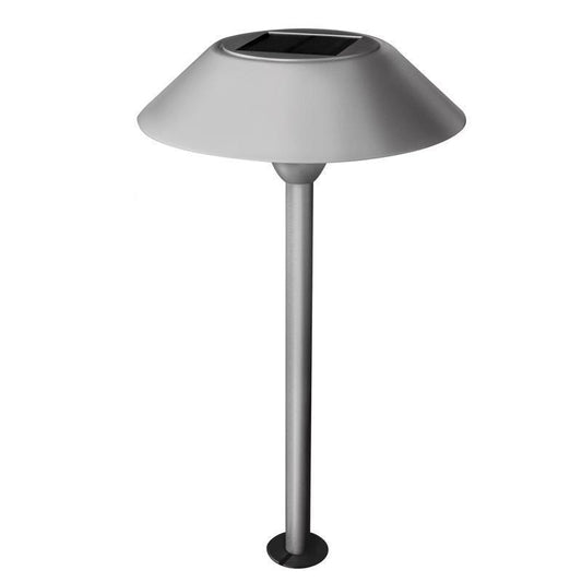 Feit OneSync Brushed Nickel Solar Powered 0.4 W LED Pathway Light 2 pk