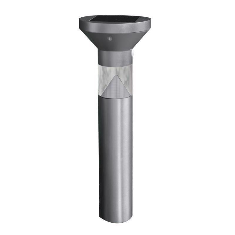 Feit OneSync Brushed Nickel Solar Powered 0.4 W LED Bollard Light 1 pk