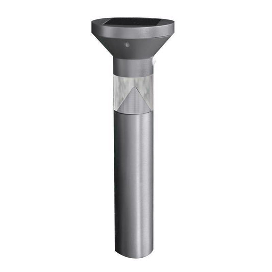 Feit OneSync Brushed Nickel Solar Powered 0.4 W LED Bollard Light 1 pk