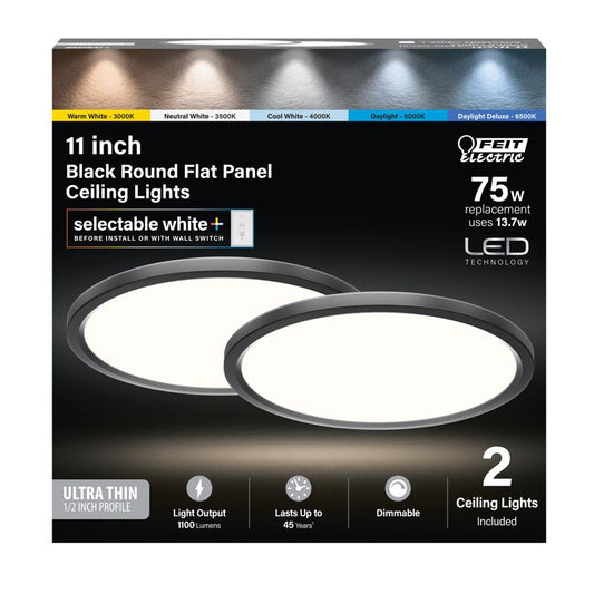 FLT PANL LIGHT BLK 11"W