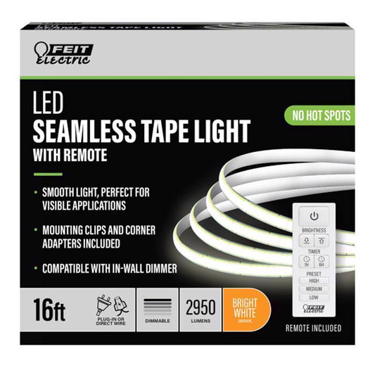 TAPE LIGHT 16' WHT