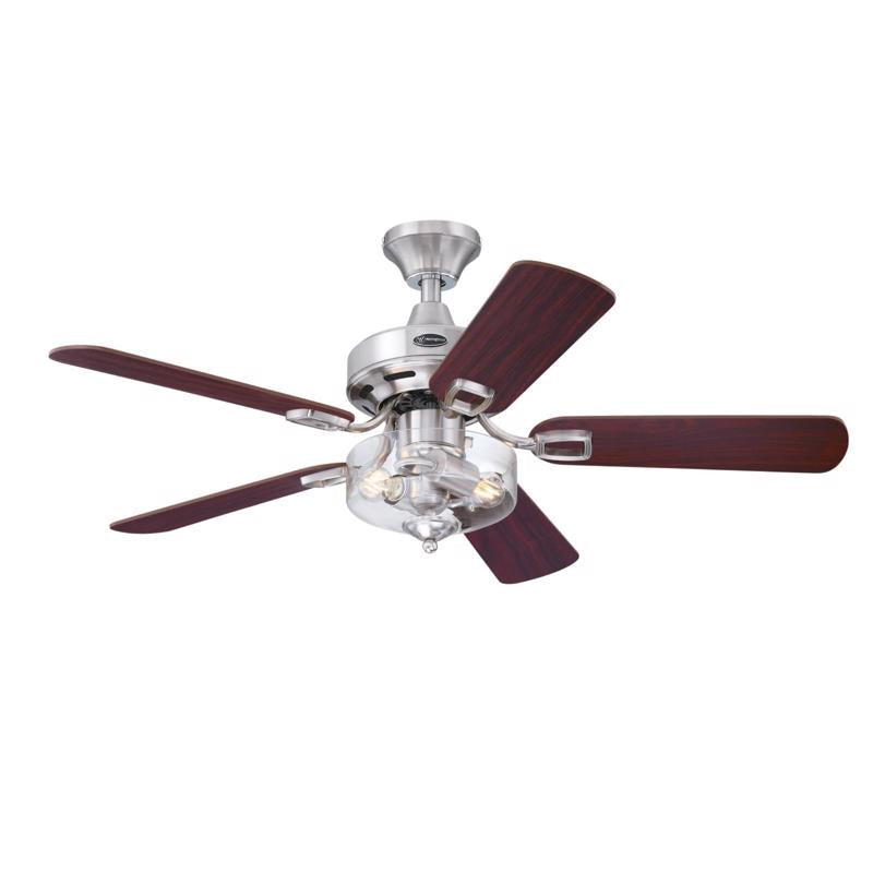 CEIL FAN 42" BRWN NCKL