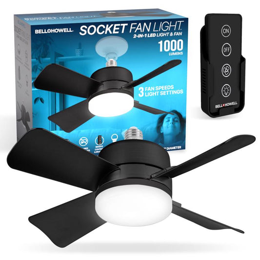 SOCKET FANLIGHT 15" BLK