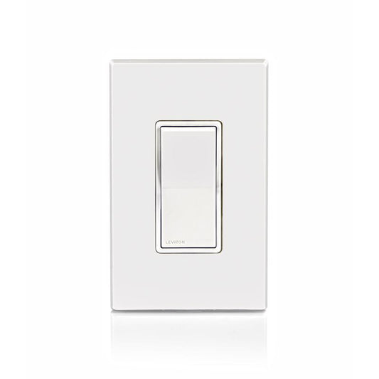 SWITCH ROCKER SGL PL WHT